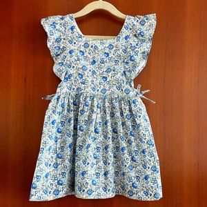 Bisby Girls Floral Dress with Ruffle & Bow Details (Size 3)